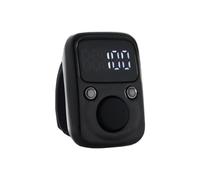 Akfldms Contador Electrónico LED Recargable con Contador de Tiempo, Práctico Contador de Anillo Ajustable de 5 Dígitos, Color Negro.