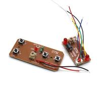Akfldms Control Remoto RC de 4 Canales, 27 MHz, Circuito PCB, Transmisor y Receptor con Antena, de Radio para Coche de Juguete.