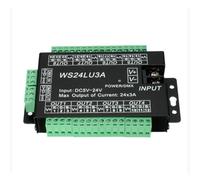 Akfldms Controlador de Atenuación LED WS24LU3A, Decodificador DMX512 de 24 Canales, Fácil de Usar, 5 V CC - 24 V, Máx. 3 A por Canal, Controlador RGB de 8 Grupos.