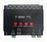 Akfldms Controlador de Píxeles LED T-8000 TTL SPI DC5V 12V-24V para Tira de Luces LED Ws2812b/WS2811/LPD6803/DMX512.