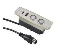Akfldms Controlador de Sillón Reclinable Eléctrico ABS, 2 Botones, Conectores Rectos de 5 Pines, Interruptor de Control Manual para Sillón Elevador Eléctrico