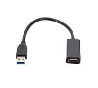 Akfldms Convertidor USB 3.0 A HD 1080P, Compatible con Múltiples Pantallas, Adaptador Gráfico de Vídeo para PC, Portátil y Proyector.