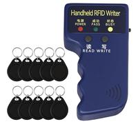 Akfldms Copiadora RFID de 125 KHz, Lectora y Grabadora de Tarjetas de Identificación Portátil para T5577 o EM4305 + 10 Llaveros T5577