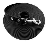 Akfldms Correa para Perros de PVC Fácil de Limpiar, Impermeable y Apta para Tipo de Clima. Longitudes de 5 A 10 Metros, Ideal para Perros de Todos los Tamaños. Color Negro.
