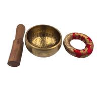 Akfldms Cuenco Tibetano de Meditación, Hecho A Mano en Metal Nepalí, con Varilla para Yoga y Meditación.