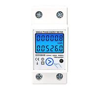 Akfldms Din Rail Digital MonofáSico Reset Zero Meter KWh AC220V Medidor EléCtrico LCD Digital Electric Meter