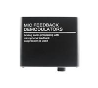 Akfldms Dispositivo Antiaullidos con Micrófono de 4 Canales, Efector Frontal, Supresor de Frecuencia y Ecualizador con Cambio de Frecuencia, Enchufe Europeo Negro. EU Plug