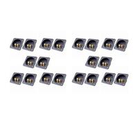 Akfldms DIY EstÉReo Tornillo Conectores de Copa Conectores de Subwoofer Enchufe de 2 VÍAs Caja de Bornes de ConexiÓN Terminal, 20 Pcs Negro