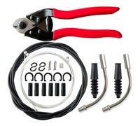 Akfldms El Kit de Carcasa de Cable de Cambio de Bicicleta Universal Negro Incluye Cortadores de Cables, Cable de Cambio de Bicicleta, Cable de Freno