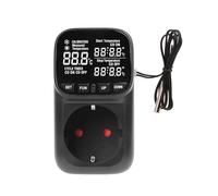 Akfldms Enchufe Controlador de Temperatura Digital con Interruptor Temporizador Calefacción Refrigeración para Refrigerador Acuicultura 230 V Enchufe UE