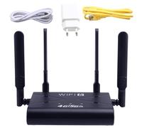 Akfldms Enrutador Inalámbrico WiFi6 LTE de 300 Mbps, 4G, 5G, CPE LTE de Alta Velocidad con Ranura para Tarjeta SIM, 4 Antenas para Teléfono, Portátil y Enchufe Europeo.