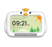 Akfldms Entrenador de SueñO Ok To Wake Clock Reloj Despertador de Entrenamiento de SueñO para NiñOs con Luz Inteligente MultilingüE