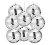 Akfldms Espejo Disco Ball de 4 Pulgadas, Bola de Espejo Pequeña Colgante, Bolas de Disco para Decoración de Hogar y Accesorios de Escenario.