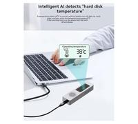 Akfldms Estuche para Disco Duro M.2 SSD NVME Estuche para Disco Duro Móvil de Estado Sólido NVME Detección Inteligente de Salud Digital