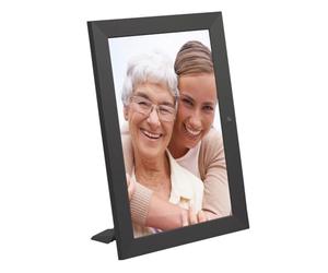 Akfldms Fotos Digital con Pantalla de 8 Pulgadas, Retroiluminación LED, HD IPS, 1280 X 800, Compatible con Álbumes, Fotos, Música y Películas, con Todas Funciones, Enchufe Europeo B