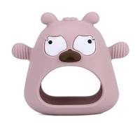 Akfldms Guantes de Dentición de Silicona con Diseño de Perro, Mordedores para Bebés, Juguetes para el Cuidado Dental de los Recién Nacidos y la Necesidad de Succión de Encías Dousha Red