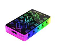 Akfldms Hub de Chasis de 1 A 10 - Base Magnética con Control Remoto para Ventiladores ARGB y PWM, Caja de Computadora con Sincronización de Luces