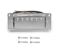 Akfldms Humbucker para Guitarra Eléctrica de 6 Agujeros, Mini para Guitarra LP, Ajuste Universal, Color Plateado.