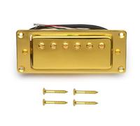 Akfldms Humbucker para Guitarra Eléctrica de 6 Agujeros, Mini para Guitarra LP, Ajuste Universal, Dorada.