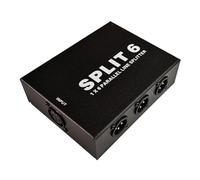 Akfldms Interfaz XLR Pasiva, Distribuidor de Señal de 1 Entrada y 6 Salidas o Mezclador de 6 Entradas y 1 Salida, para Escenarios de Conferencias.