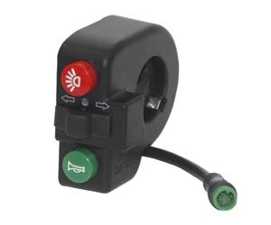 Akfldms Interruptor Combinado 4 en 1, Interruptor de Bocina para Izquierdo y Derecho, Cabezal Terminal Impermeable, Interruptor Combinado DK15