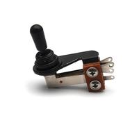 Akfldms Interruptor de 3 Vías para Guitarra Eléctrica, de Pastillas de Metal, con Punta de Metal Tipo L, Color Negro.