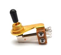 Akfldms Interruptor de 3 Vías para Guitarra Eléctrica, de Pastillas de Metal, con Punta de Metal Tipo L, Dorado.