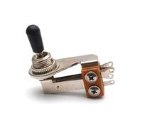 Akfldms Interruptor de 3 Vías para Guitarra Eléctrica, de Pastillas de Metal, con Punta de Metal Tipo L, Plateado.