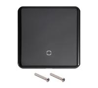 Akfldms Interruptor de Control Remoto Inalámbrico Tuya Smart ZigBee 3.0 con Pantalla LED y Táctil de Cristal, Color Negro, Enchufe Europeo.