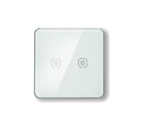 Akfldms Interruptor de Luz Zigbee con de Aluminio, Interruptor Táctil de Vidrio, Funciona con el Asistente de Hogar Tuya, Control de 2 Vías