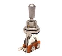 Akfldms Interruptor de Palanca de 3 Vías para Guitarra Eléctrica, Compatible con Amplificadores de Guitarra con Cabezal Vibratorio Abierto, Plateado.