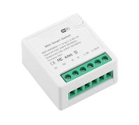 Akfldms Interruptor Inteligente TUYA MiNi 16A, Versión Sin Medidor, Interruptor Inteligente Wifi, Control por Voz, Módulo de Relé de Luz para Automatización del Hogar