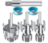 Akfldms Juego de Herramientas para Roscar Tubos de PVC, Roscadora Interna y Externa de 1/2", 3/4" y 1".