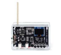 Akfldms Kit Electrónico de Walkie-Talkie DIY con Radio FM, Frecuencia Ajustable de 409,85 MHz, Pantalla OLED de 87-108 MHz, Kit de Soldadura DIY.