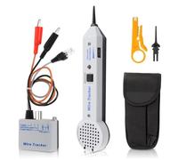 Akfldms Kit Generador de Tonos, Comprobador de Circuitos WireTracer 200EP, Kit de Sonda de Rastreo de Tonos, Comprobador de Cables de Precisión, Localizador de Líneas
