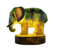 Akfldms LáMpara de Mesa de Animales LáMpara de Elefante de Resina TeñIda Luz de Noche de Escritorio Luz de Noche de Mesa, LáMpara de Luz de Noche de Animales TeñIdos 3D