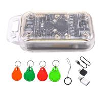 Akfldms Lector de Chip Inteligente RFID Chameleon V3.0 + 4XUID Emulador de Tarjeta Inteligente 125K 13.56M ID IC Copiador de Etiquetas NFC Lector y Escritor
