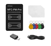 Akfldms Lector de Chip Inteligente RFID PM Pro, Decodificador + 5XUID + Tarjeta 5XCUID, Copiadora de Llaves NFC, 13,56 MHz, 125 Khz, Clonador de Token de Escritura de