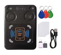 Akfldms Lector de Tarjetas con Chip Inteligente RFID NFC, Copiadora + 3xCUID/Tarjeta UID IC, 13,56 M ID, 125 K, 250 K, 375 K, Clonador de Token RFID