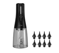 Akfldms Limpiador de Oídos Eléctrico con 3 Velocidades de Limpieza de Cerumen y 8 Cabezales de Enjuague. Limpiador de Oídos Recargable IPX7 con Tanque de Agua de 350 Ml.