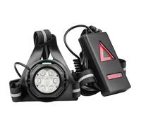 Akfldms Luces LED Delanteras para Ciclismo Nocturno, para Exteriores, con Advertencia Roja, Recargables por USB, Resistentes Al Agua IPX4.