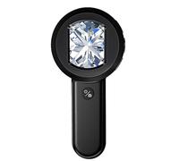 Akfldms Lupa de Lectura 100X con Carga USB y 8 Luces LED, Portátil y Recargable, con 2 Modos de Iluminación para Personas Mayores Que Leen.