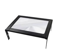 Akfldms Lupa de Lectura 3X de Página, Plegable, de Escritorio, con Luces LED, Ideal para Personas Mayores Que Buscan la Visión para Leer Libros.