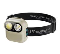 Akfldms Luz de Búsqueda XPE LED, Potente Luz de Trabajo LED de 800 MAh, 6 Marchas, para Pesca Al Aire Libre, Acampada, Senderismo, Color Cremoso