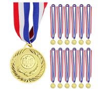 Akfldms Medallas de de 2 Pulgadas para Ganadores con Cinta Al Cuello para Deportes, Académicos o Cualquier Competencia