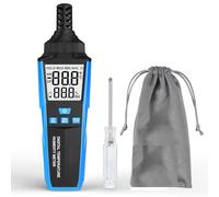 Akfldms Medidor de Temperatura y Humedad, Higrómetro Digital de Alta Precisión con Temperatura, Punto de Rocío y Bulbo Húmedo para Interiores.