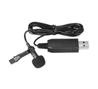 Akfldms Micrófono con Clip de 150 cm, Mini Micrófono USB Estéreo Omnidireccional Portátil con Clip, Adecuado para Computadora PC