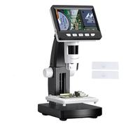 Akfldms Microscopio Digital 1000X, Microscopio Biológico, Pantalla de 2 MP y 1080P, Microscopio para Soldar con Monedas, Compatible con para PC, y