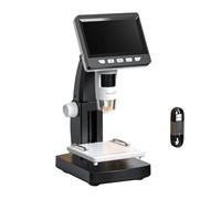 Akfldms Microscopio Digital de 4,3 Pulgadas IPS, Zoom 1000X, HD1080P, Soporte Metálico Electrónico Profesional, Lupa Profesional.
