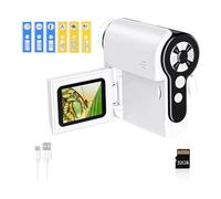 Akfldms Microscopio Digital Portátil para Niños Mini Microscopio Miniatura DV Portátil de Bolsillo con Tarjeta de Memoria 32G